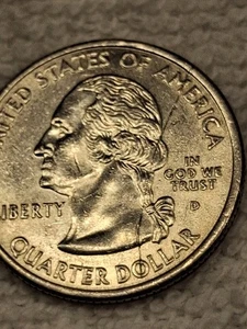 2001 D Rhode Island State Quarter HUGE OBVERSE DIE CRACK! US Mint Free Shipping - Picture 1 of 5