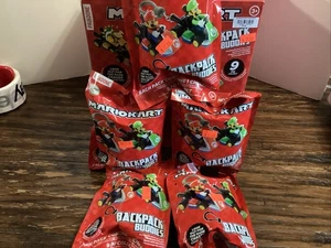MARIOKART Backpack Buddies Blind Sealed Packages Lot of 5 New Mario Kart Clips - Picture 1 of 3