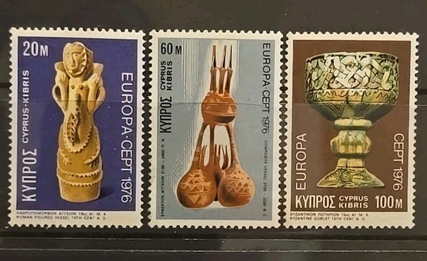 Cyprus Scott 445-447 Europa C.E.P.T. 1976 Handicrafts VF MNH - Image 1 of 1