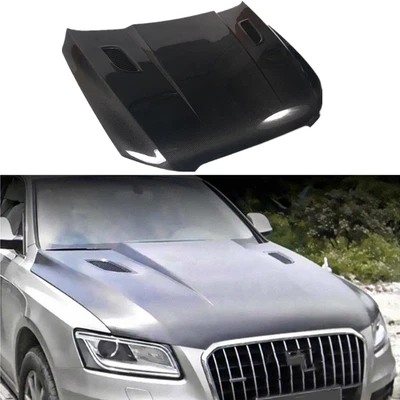 Fit For Audi Q5 SQ5 2018-25 Real Carbon Fiber car Front Hood Vented Bonnet Cover - Image 1 of 4