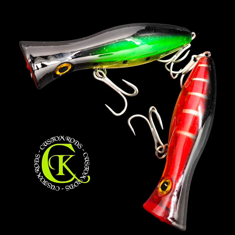2x 12,5cm Popper Topwater Jerkbait Jerk Wobbler Raubfisch Kunstköder Hecht Pike - Bild 1 von 1