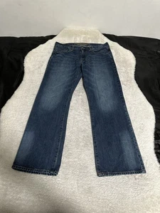 American Eagle Original Straight Mens Blue Denim Jeans Size 34x32 Pants Stretch - Picture 1 of 8
