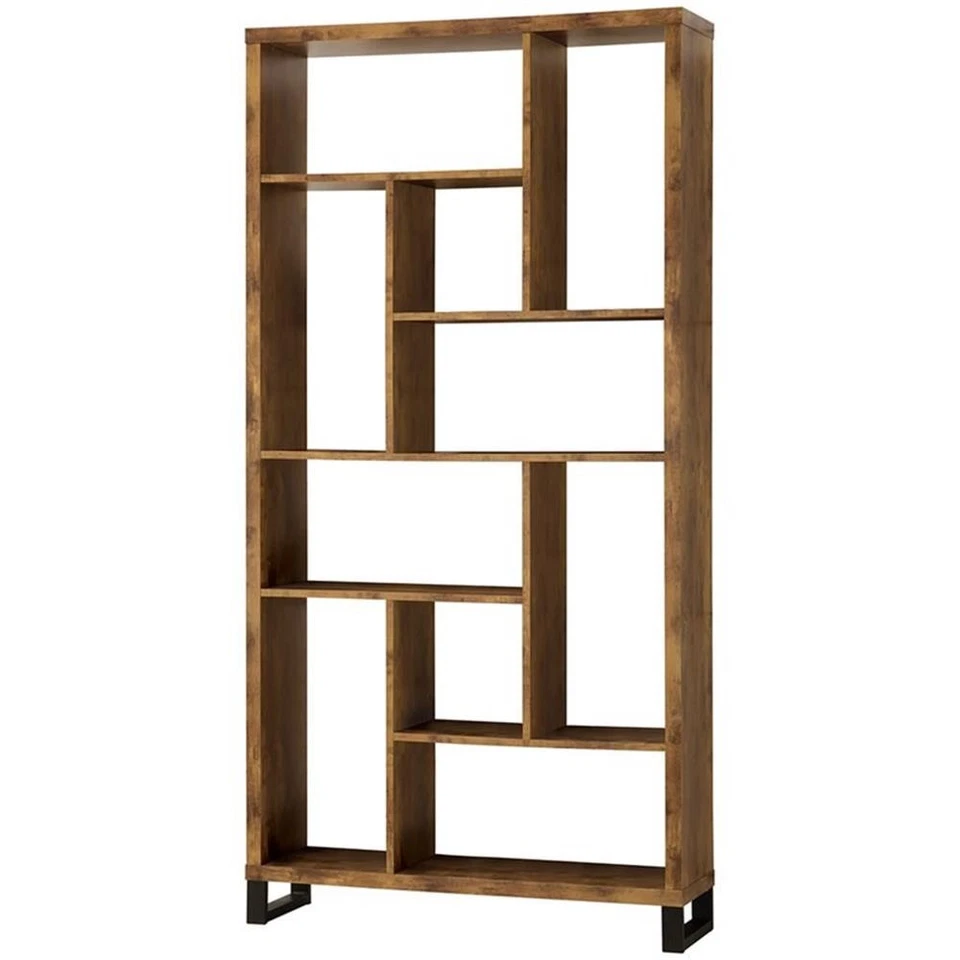 Coaster Rustic Antique Nutmeg Bookcase 801236