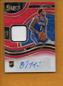Obi Toppin 2020-21 Panini Select Rookie Jersey Asia Red Wave Prizm RC Auto - Picture 1 of 2