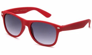 Kids's Sunglasses Horned Rim Solid Color Rubber Frames w/Temple Accents! - Picture 1 of 9