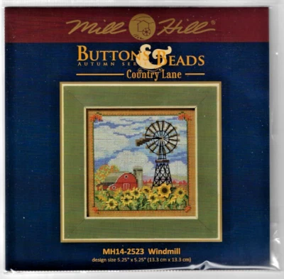 Windmill & Sunflowers Buttons & Beads Autumn Series Mill Hill Kit - Image 1 of 2