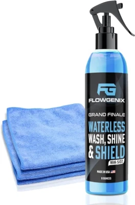 Flowgenix™ Waterless Car Wash Spray - Grand Finale - Motorcycle Cleaner & Car Wa