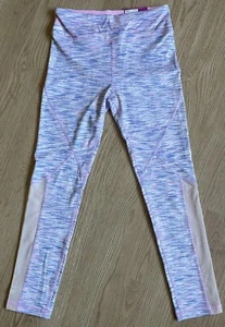 NWT So Girl's Hi-Rise Active Leggings Stretch Pink/Blue Color Wicking Medium 8 - Picture 1 of 6