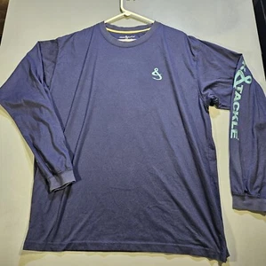 Hook & Tackle SolarSystem Mens 2X UPF 40+ Blue Long Sleeve Shirt - Picture 1 of 7