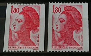 Variété N° 2223 (Visage, Cou, Chiffres Et Lettres Maculé) + Normal/ Neuf**/ 1982 - Imagen 1 de 2