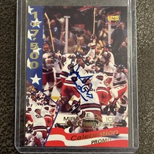 Herb Brooks AUTO 1995 Signature Rookies PROMO /7500 MIRACLE ON ICE 1980 USA GOLD