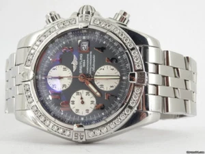 Breitling Chronomat Evolution 44mm Stainless Steel Factory Pave Brilliant - Picture 1 of 1