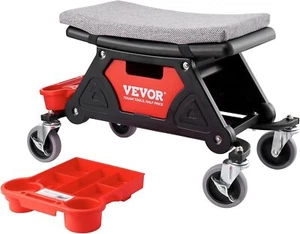 Mechanic Stool 300 LBS Capacity Garage Stool Gift for Men, Heavy Duty - Picture 1 of 12