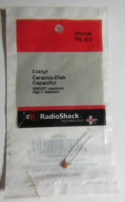 Condensadores de disco de cerámica RadioShack 0.047uF 272-0134 nuevos y precintados Foto 1 de 2