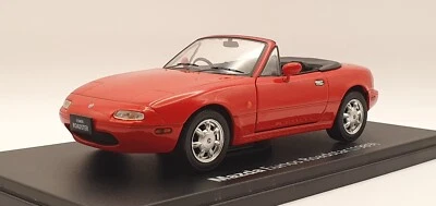Hachette MAZDA MIATA MX-5 EUNOS ROADSTER NA VERMELHO modelo de carro fundido Kyosho em escala 1/24 - Imagem 1 de 4