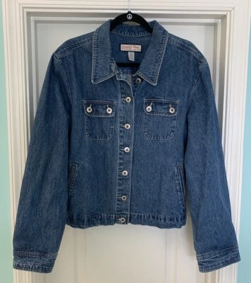 Jamaica Bay Women's Jacket XL Blue Jean Denim Button Up - Image 1 of 4