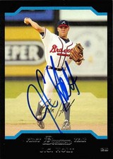 J.C. Holt autographed baseball card (Braves) 2004 Bowman First Year #BDP100