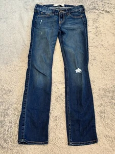 Hollister Jeans Womens 1S 25x30 Skinny Ankle Dark Wash Stretch Y2K Blue Denim - Picture 1 of 6