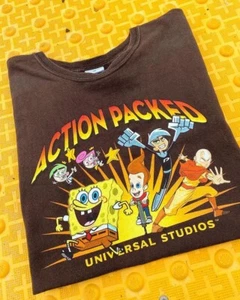 UNIVERSAL STUDIOS ACTIONGELADENES T-SHIRT - JIMMY NEUTRON AVATAR SPONGEBOB T-SHIRT - Bild 1 von 4