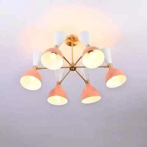 Ceiling Chandelier 12 Bulb Italian Pendant Stilnovo Style Mid Century Fixture - Picture 1 of 7