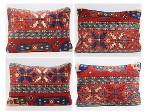 Alfombra de Lana Konya Hecha a Mano Almohadas 50x35 cm Diseño Tradicional Turco 20"X14" - Imagen 1 de 9