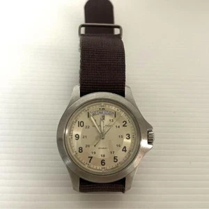 Hamilton Khaki King H644510 Watch Brown belt No box Dead battery - Picture 1 of 3
