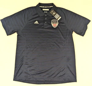 Adidas Climalite Mens Polo Shirt Medium Navy Empire United FC Logo NWT Soccer - Picture 1 of 12