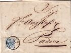S2616-AUSTRIA, Antichi Stati, Kr.9 (N°5) OTTIMI MARGINI,DA WIEN PER PADOVA, 1853