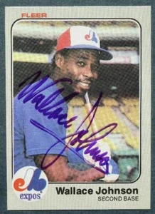 Montreal Expos Star Wallace Johnson Autographed signed 1983 Fleer baseball card- - Picture 1 of 1