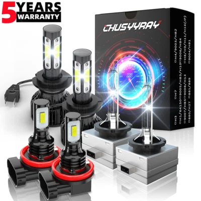 Faróis de xenônio Hi/Lo + farol de neblina 6× lâmpada Hyundai Equus LED HID 2011-2013 - Imagem 1 de 4