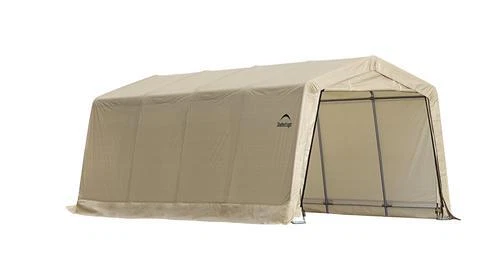10' x 20' x 8' Sandstone Fabric Carport Shelter Portable Shed Box Garage Storage - Image 1 of 4