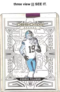 π
π² CEDRIC TILLMAN 2023 PANINI OBSIDIAN SILVER Electric Etch Base Rookie #120 - Picture 1 of 6