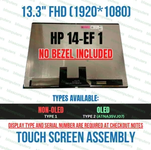 N10733-001 3K2K OLED LCD Touch Screen Display HP Spectre x360 14-ef 14t-ef - Afbeelding 1 van 7