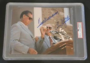 TED WILLIAMS & ENOS SLAUGHTER Signed 8x10 Photo-HALL OF FAME INDUCTION-PSA - Picture 1 of 9