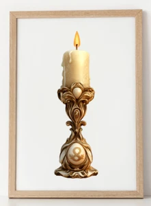 Impresión de arte cristiano, decoración de arte de pared de velas, impresión artística religiosa de velas #790 - Imagen 1 de 2