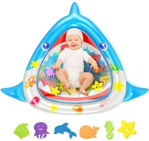Tummy Time Baby Water Mat Large Size 34"X30" Infant Toy Inflatable Play Mat  - Picture 1 of 6