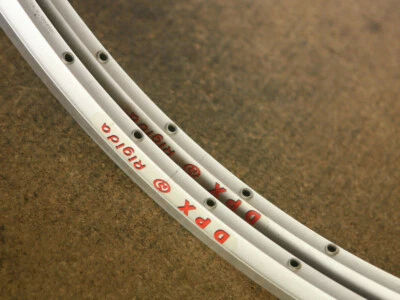 Vintage NOS NEW set (2) Rigida DPX silver clincher rims rimset velgen 32 hole - Image 1 of 4