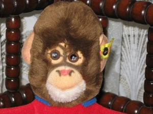 Steiff Chimpanzee Monkey Hand Puppet Red Body 6460/27 IDS - Picture 1 of 3