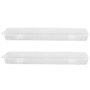 2 Pcs Paintbrush Storage Box Travel Pencil Clear Painting Holder Artist Case - Bild 1 von 12