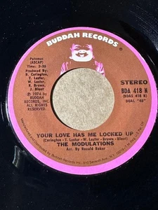 THE MODULATIONS YOUR LOVE HAS ME LOCKED UP / I CAN'T FIGHT YOUR LOVE  VG++  HEAR - Picture 1 of 1