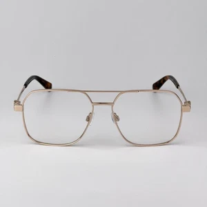Off-White Men Eyeglasses Gold Aviator OERJ07J STYLE 7J 7600 NEW AUTHENTIC - Picture 1 of 11