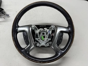 2007-2013 GMC Yukon Denali Woodgrain Steering Wheel Luxury OEM P/N P15854534 - Picture 1 of 7