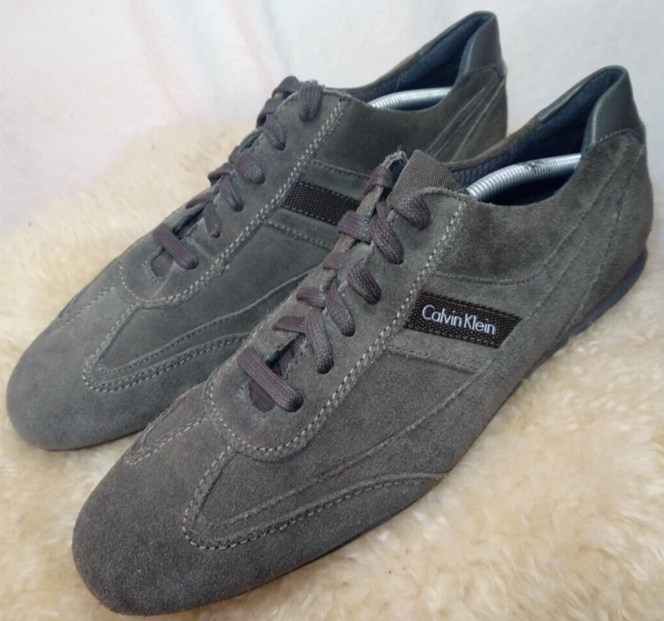 CALVIN KLEIN MEN'S CASUAL SUEDE CASUAL SHOE SIZE 12M OLIVE GREEN - NICE SHOE!! - Image 1 of 4