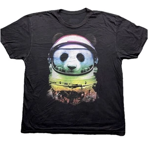Design by Humans Shirt Mens Size XL Astronaut Panda Outer Space Nasa Rainbow - Picture 1 of 8