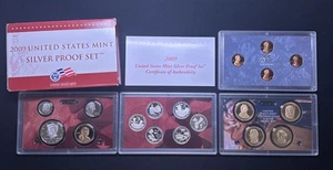 2009-S United States Mint Silver Proof Set W/COA & Box 18 Coins 90% Silver - Picture 1 of 9
