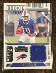 2024 Contenders Keon Coleman RC Rookie Ticket Swatch Patch Variation #RTS-KCN - Bild 1 von 2