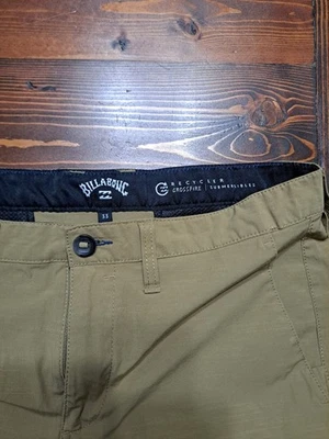 Billabong Shorts Size 33 Crossfire Submersibles Hybrid Mens Khaki Recycler - Image 1 of 3