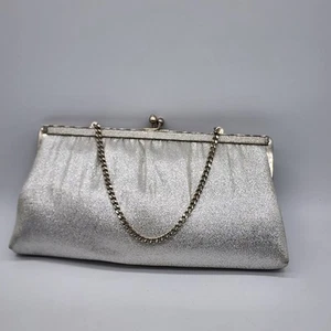 Andé Vintage Silber Satin Geldbörse - um 1950 - Bild 1 von 10