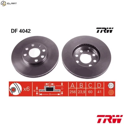 2x BRAKE DISC DF4042 FOR HOLDEN VAUXHALL ZAFIRA/Mk ASTRAVAN/IV MERIVA  OPEL - Image 1 of 4
