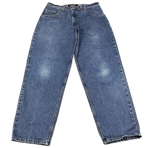 Jeans vintage Levis SilverTab uomo 34x30 larghi vestibilità rilassata made USA denim anni 90 - Foto 1 di 10